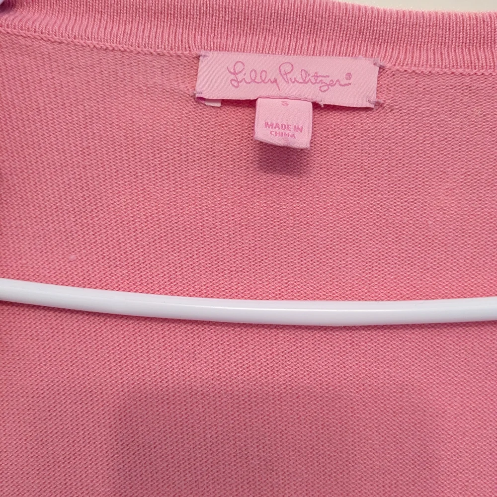 Pink Ruffled Cardigan Sweater - Picture 2 of 3